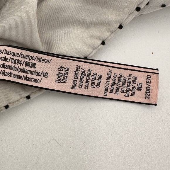 Victoria’s Secret Body By Victoria Polka Dot Lined Perfect Coverage Bra 32DD - Picture 2 of 6